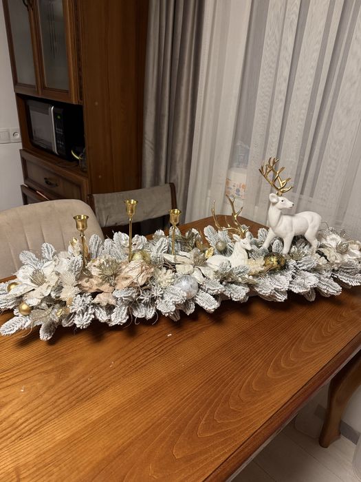 Новорічна прикраса,елень,підсвічник,новий рік,гірлянда