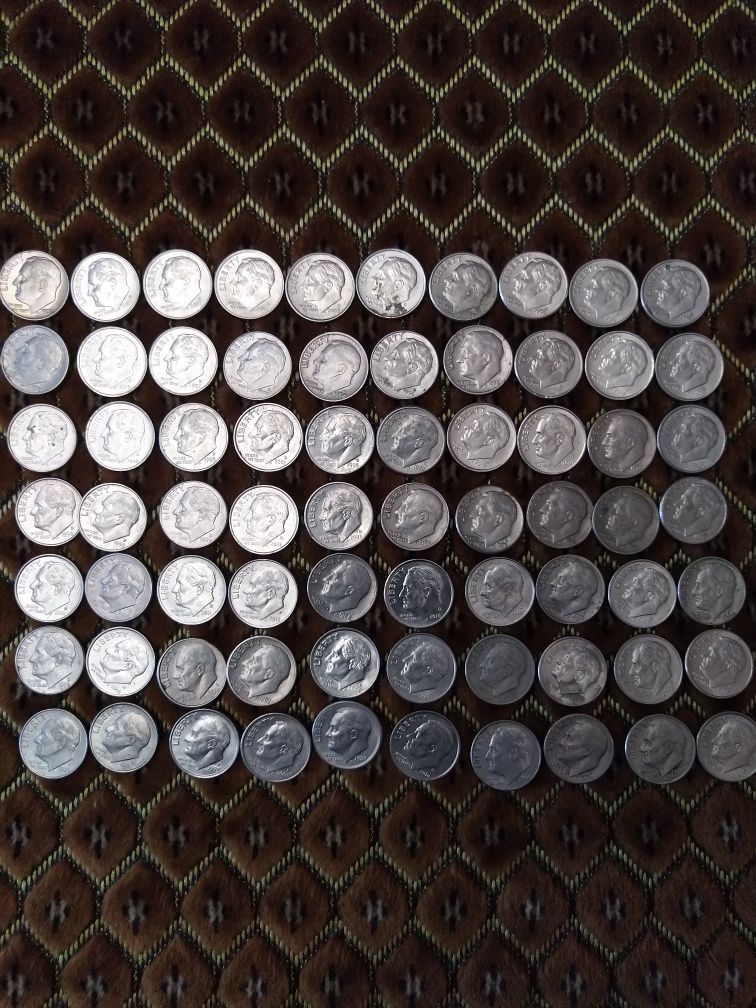 Коллекция монет One dime.За весь лот 9500 грн.