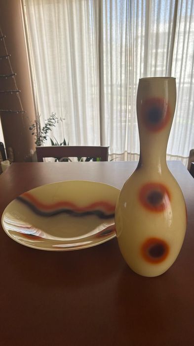 Conjunto jarra e prato