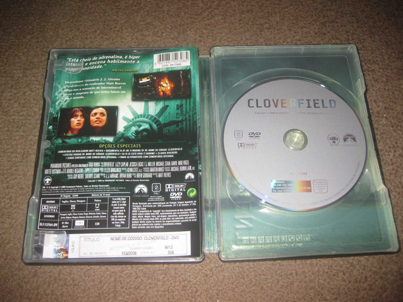 DVD "Nome de Código: Cloverfield" Steelbook!