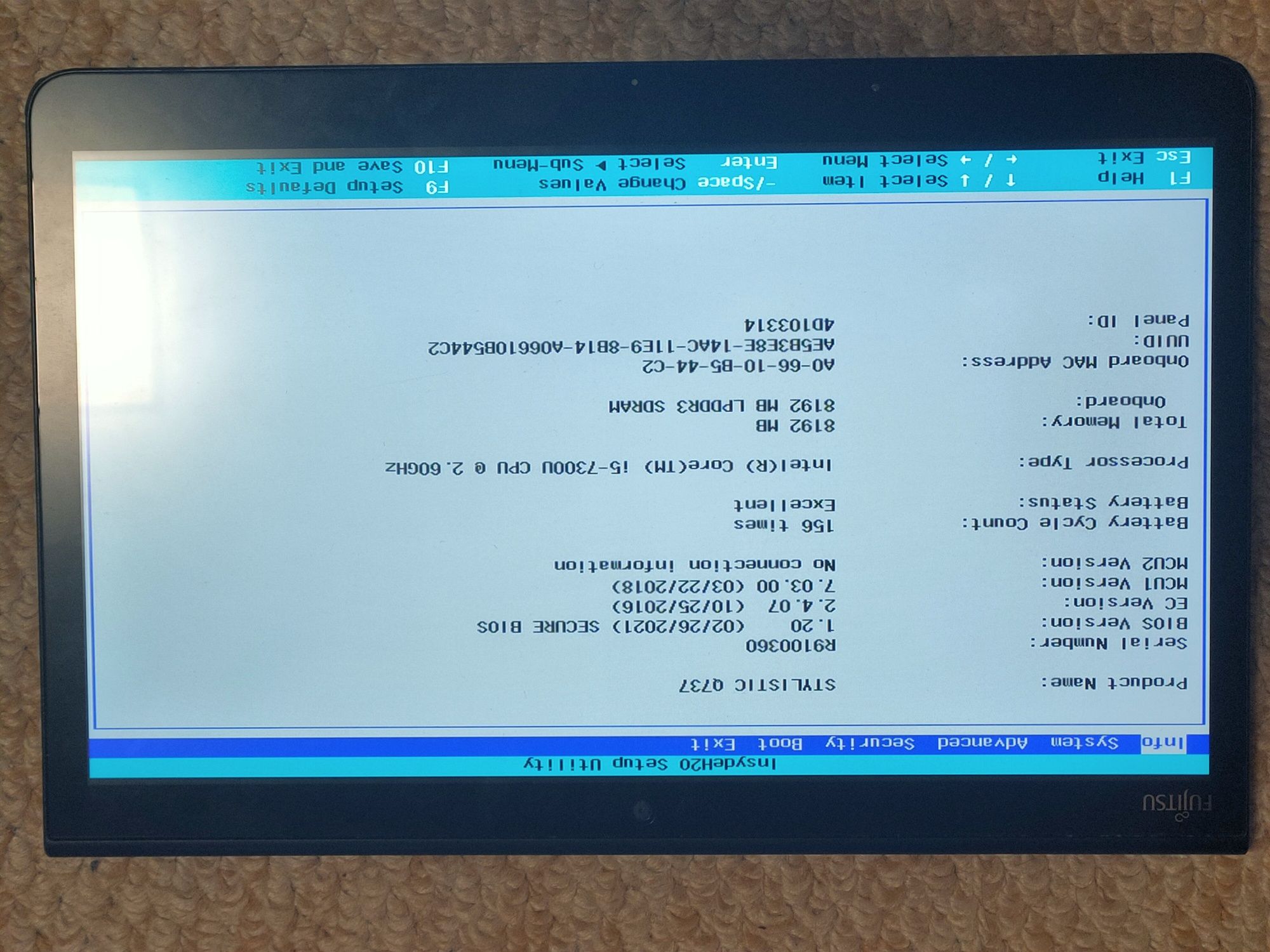 Fujitsu Stylistic Q737 8/256Gb (ноутбук/планшет 2 в 1)