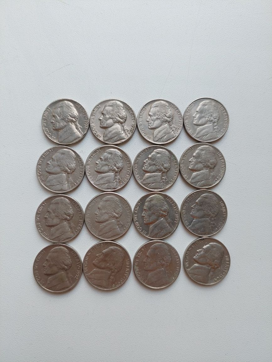 Монети США. Центи. 10 центів 5 центів США
Кількість монет - 40.
Ціна 4