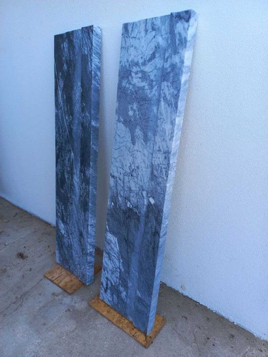 2 X Pedras Mármore Azul com Batente para Janela.  (NOVAS)