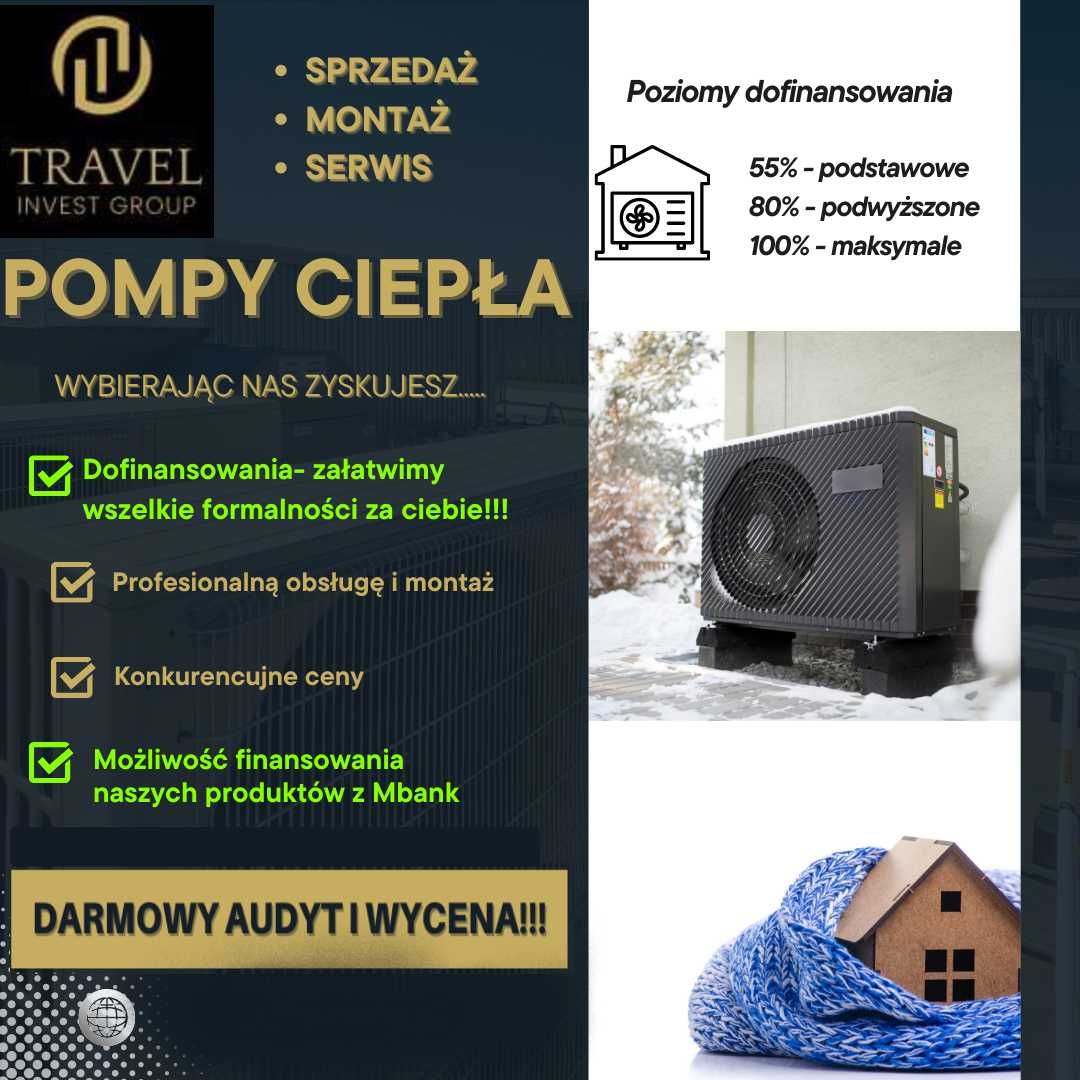 Pompa Ciepła/Sprzedaż/Montaż/Dofinansowania/Darmowy audyt/Promocje