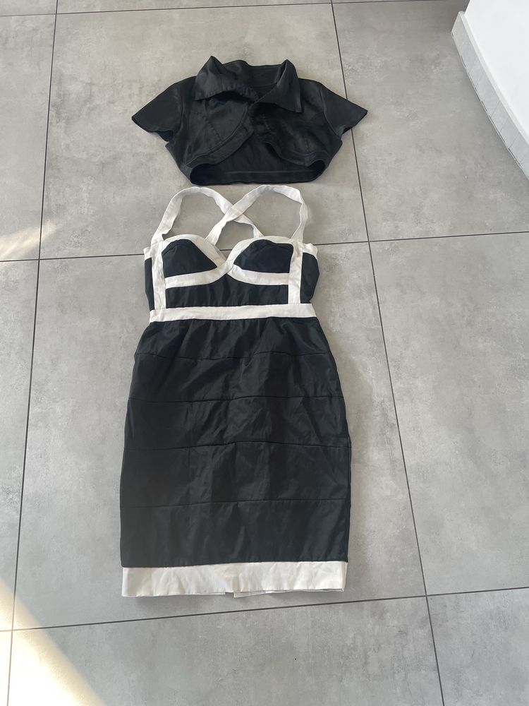 Elegancka wizytowa sukienka Asos roz. 44 + bolerko