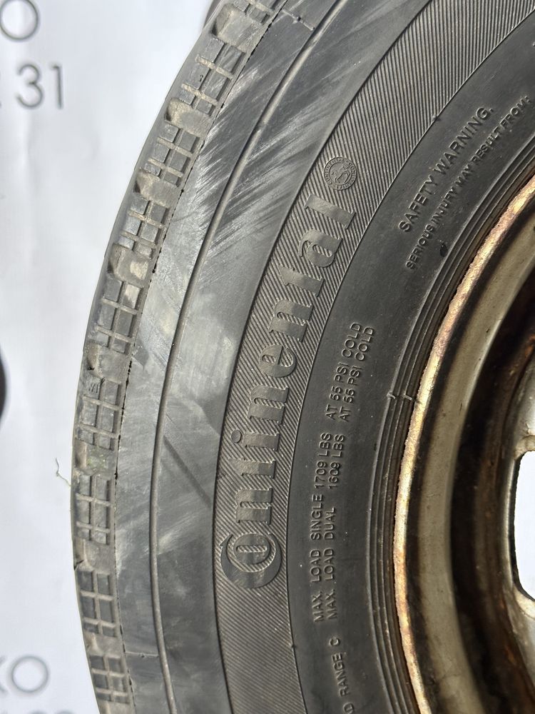 Колеса в зборі 185 R14C Continental,диски 5x112 R14