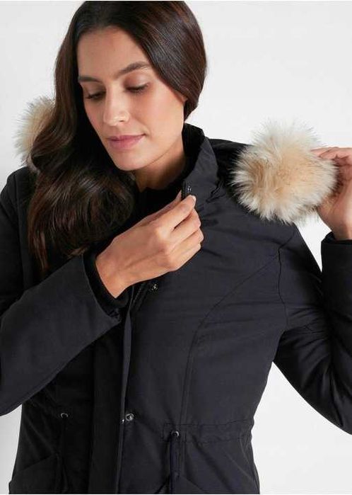 ocieplana kurtka z odpinanym kapturem z odp. futerkiem 54