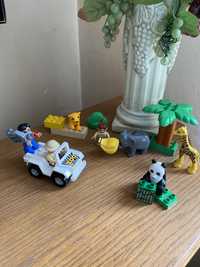 Klocki Lego duplo Safari panda kamera palma banany auto zwierzęta