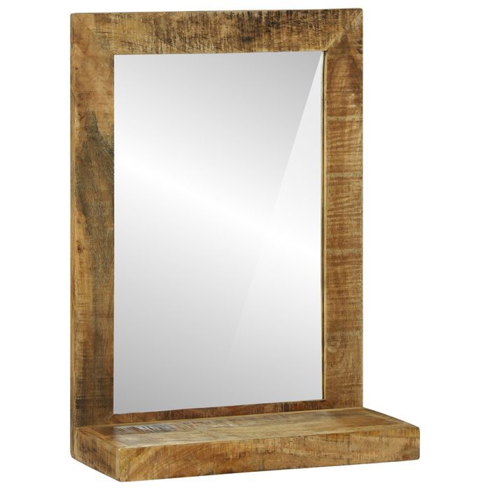 Vidaxl Lustro Łazienkowe 50X22X70 Cm Z Litego Surowego Drewna Mango