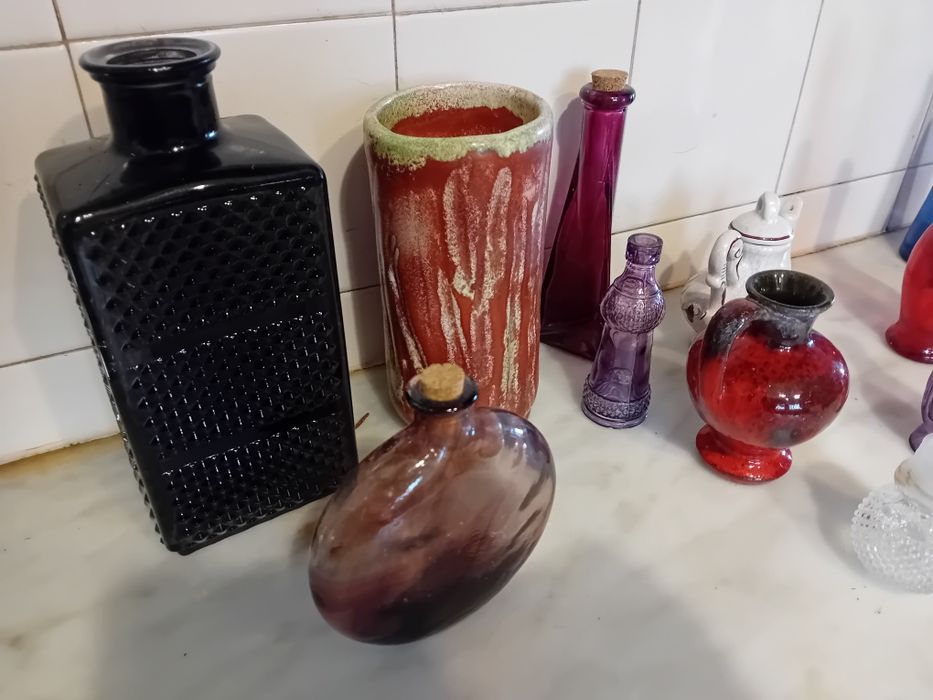 Conjunto de Jarras/Garrafas/Objectos Decorativos