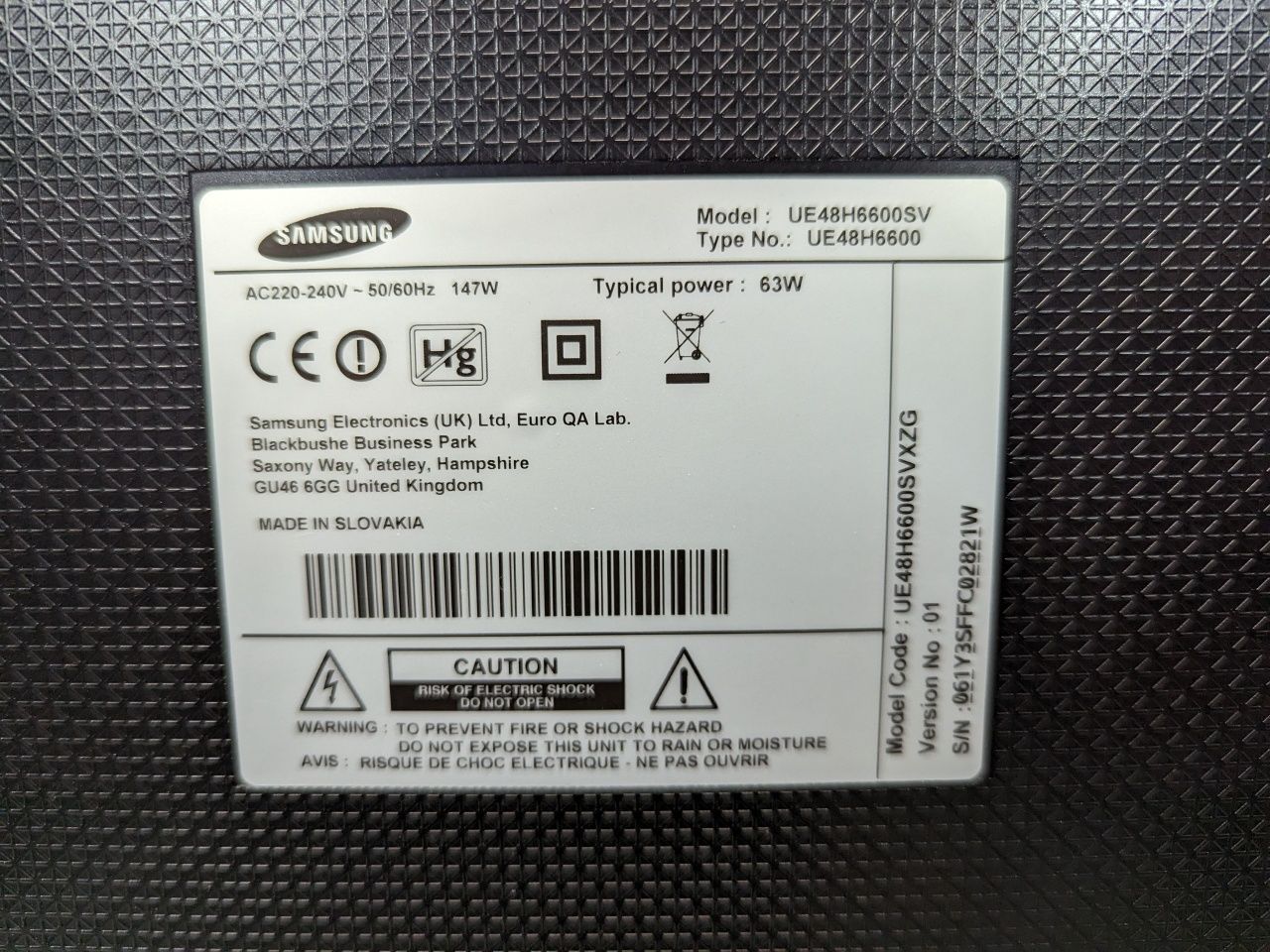 Samsung UE48H6600  Full HD Smart TV Wi-Fi