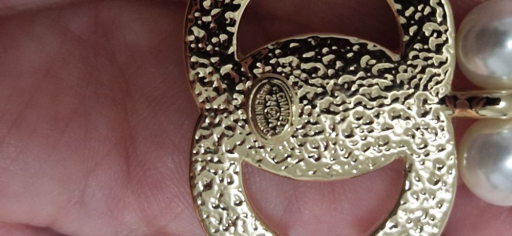 Набор Chanel, жемчуг перламутр, позолота