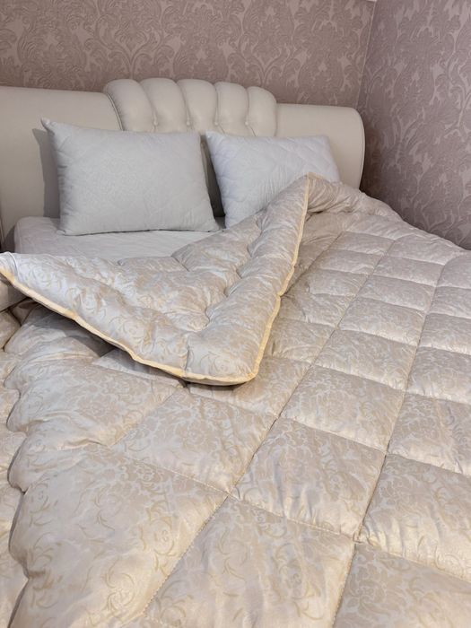 Тёплое одеяло овчина полуторное односпальное тепла ковдра вовна 150x21