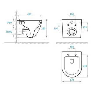 Унітаз підвісний Koller Pool Round Smart Tornado 3.0 RN-0490-RQ3