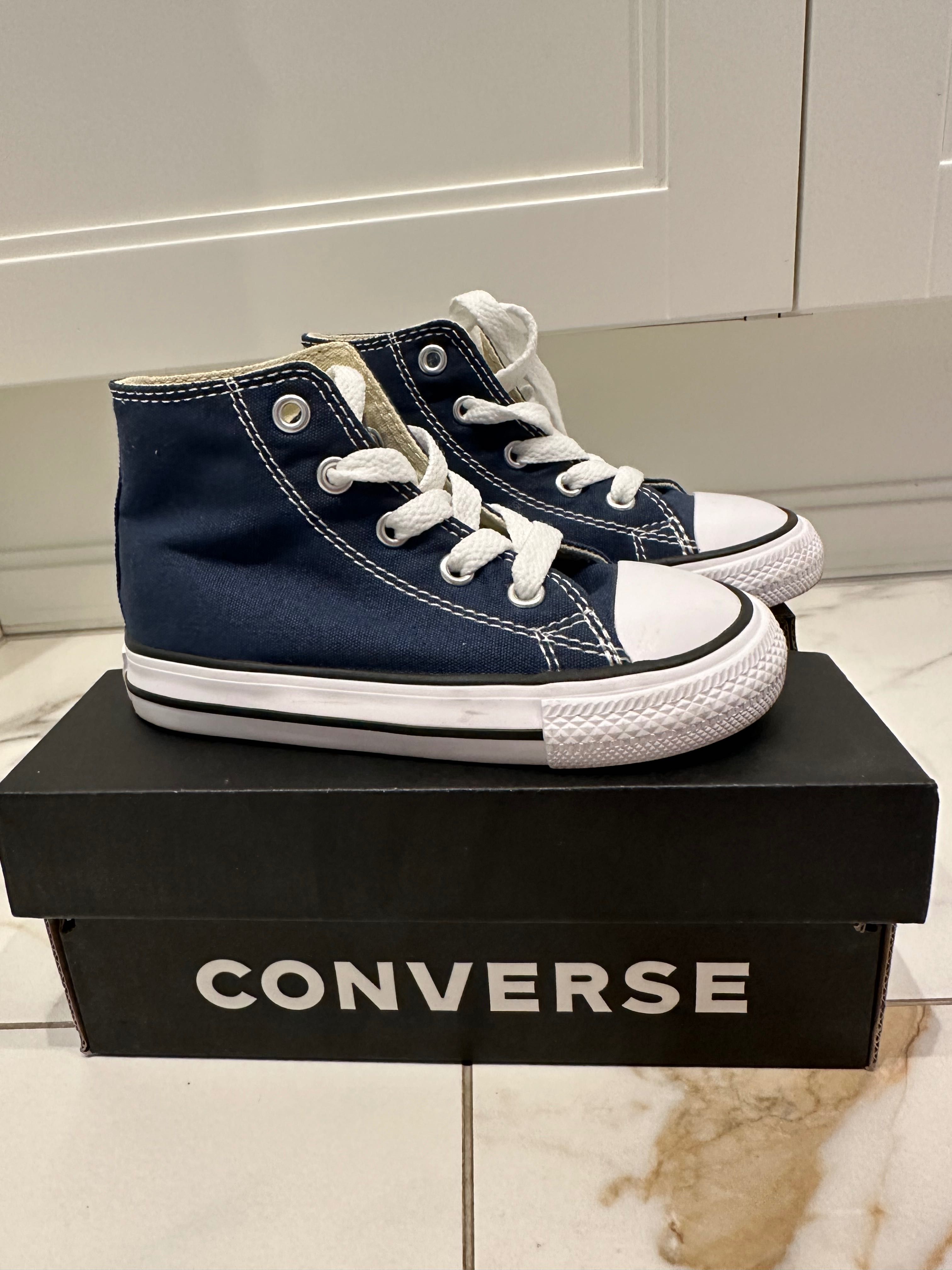 Дитячі кеди Converse 7J233 темно-сині 23 розмір (14 см)