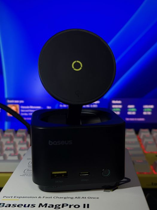 Baseus MagPro 2 | 7 в 1 | Qi2 беспроводна зарядка. Новий запакований