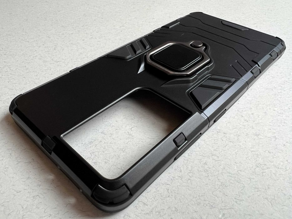 Samsung Galaxy S21 Ultra чохол Iron Grip підставка чорний пластик