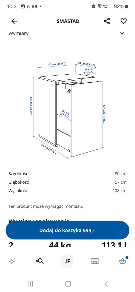 Meble dziecięce smastd Ikea komplet
