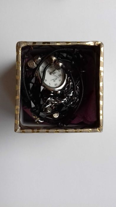 Bransoletka z zegarkiem, zegarek damski, hand made