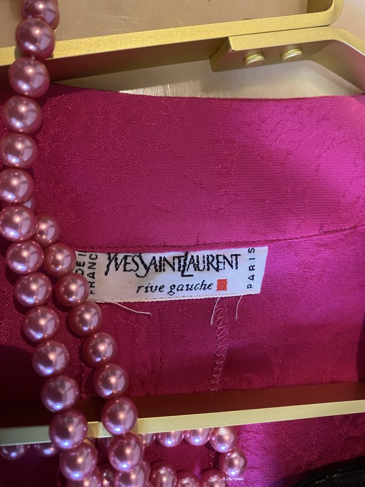 Sukienka z jedwabiu Ives Saint laurent/ vintage