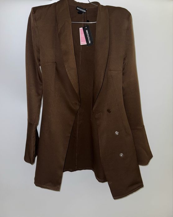 Сукня блейзер піджак коричнева щоколадна хс