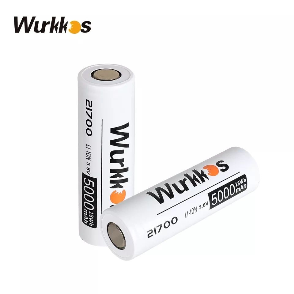 Нові аккумулятори 21700 Wurkkos 5000mAh