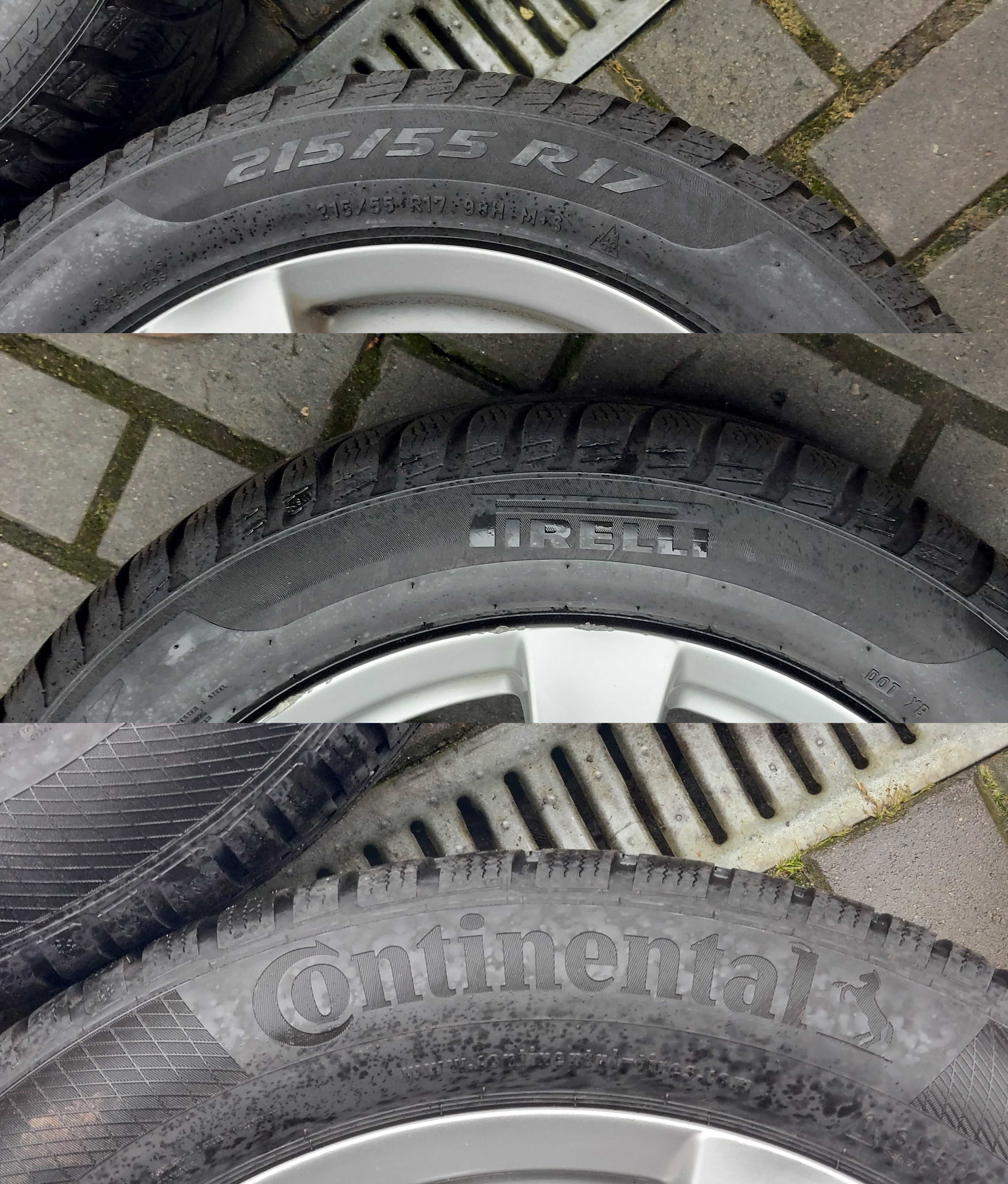 alu AUDI VW SKODA, BORBET 7x17, 5x112, ET35+ opony 215/55/17