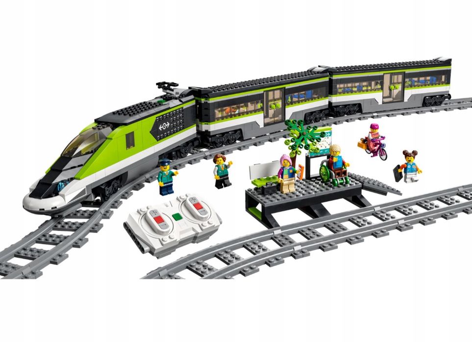 KLOCKI LEGO POCIĄG Kolejka ELEKTRYCZNA Ekspresowy Pasażerski Prezent
