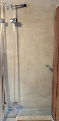 Szklane drzwi do prysznica łamane 80 cm SANPLAST