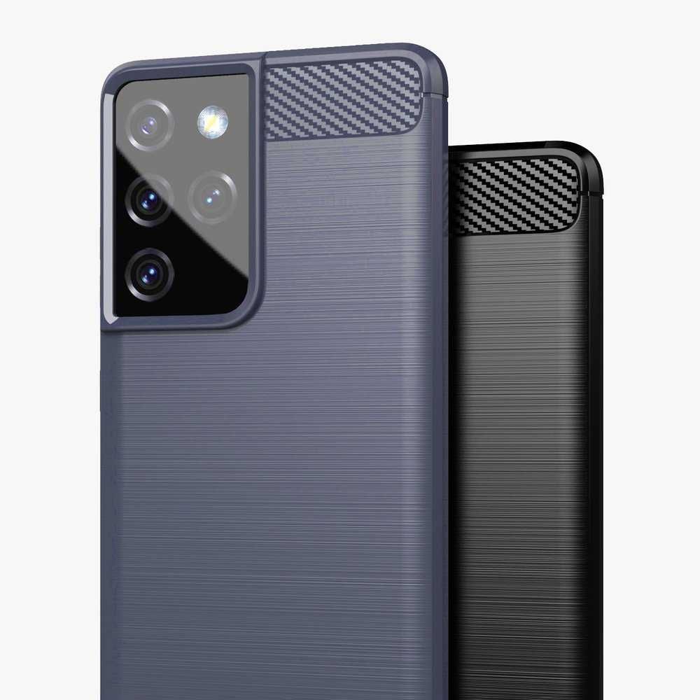 Elastyczne Etui Carbon Case Samsung Galaxy Note 20 niebieski