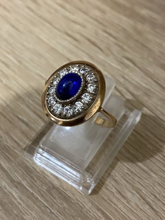 Кольцо “Малинка” с позолотой, серебро 925.