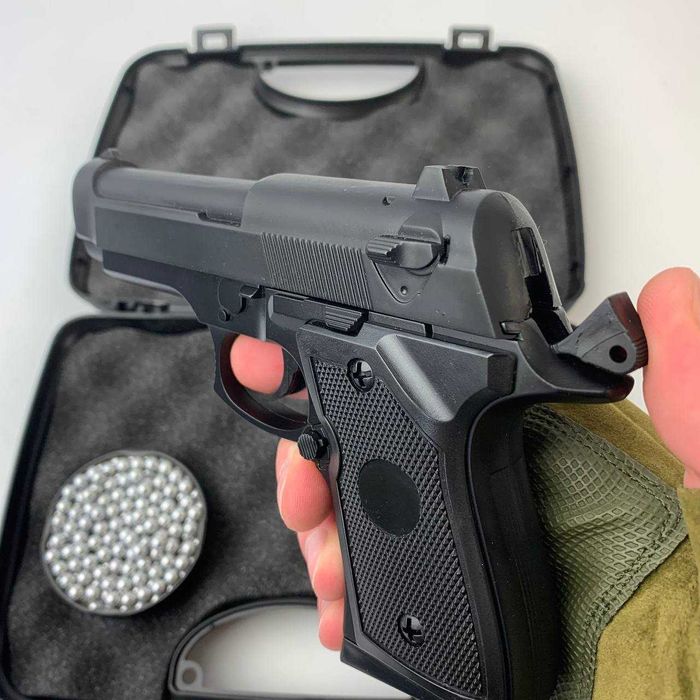 Металевий Пістолет іграшковий Беретта 6мм для дітей дитячий залізний