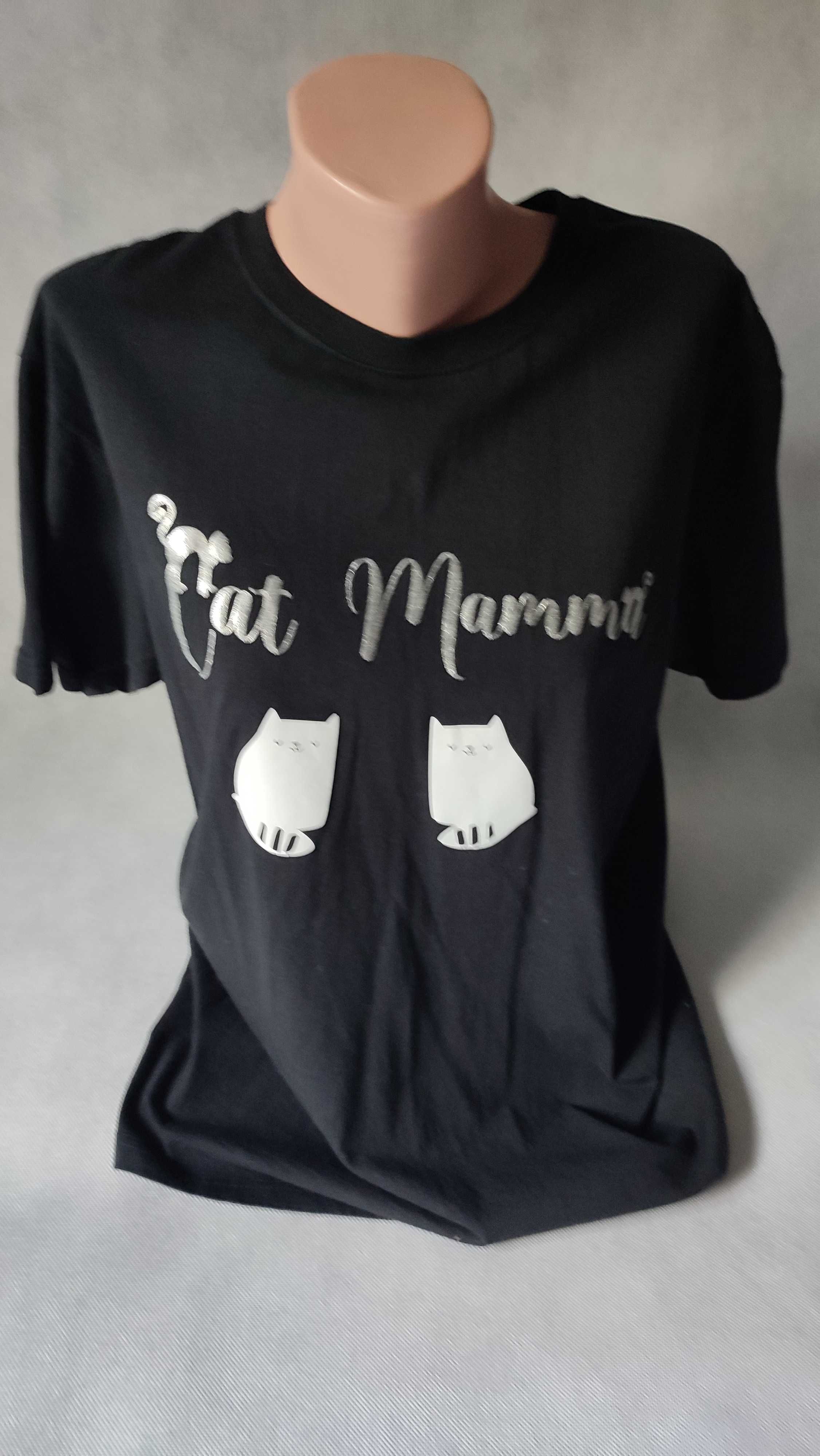 Bluzka damska z krótkim rękawem T-shirt damski z nadrukiem rozmiar L