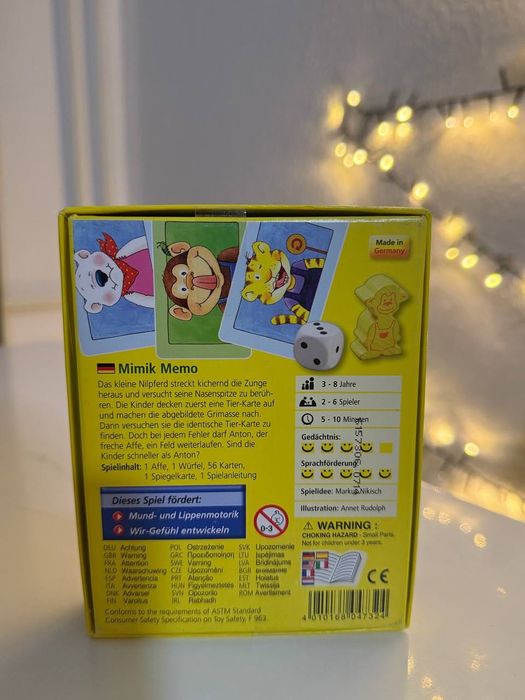 Логопедична гра haba Mimik memo