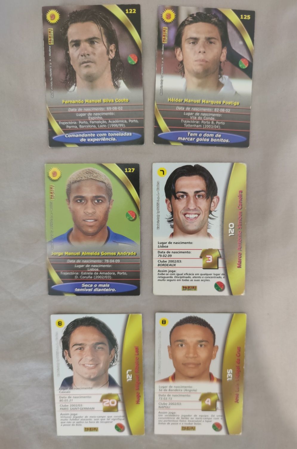 Cartas Panini Mega Craques VARIAS Craques no estrangeiro