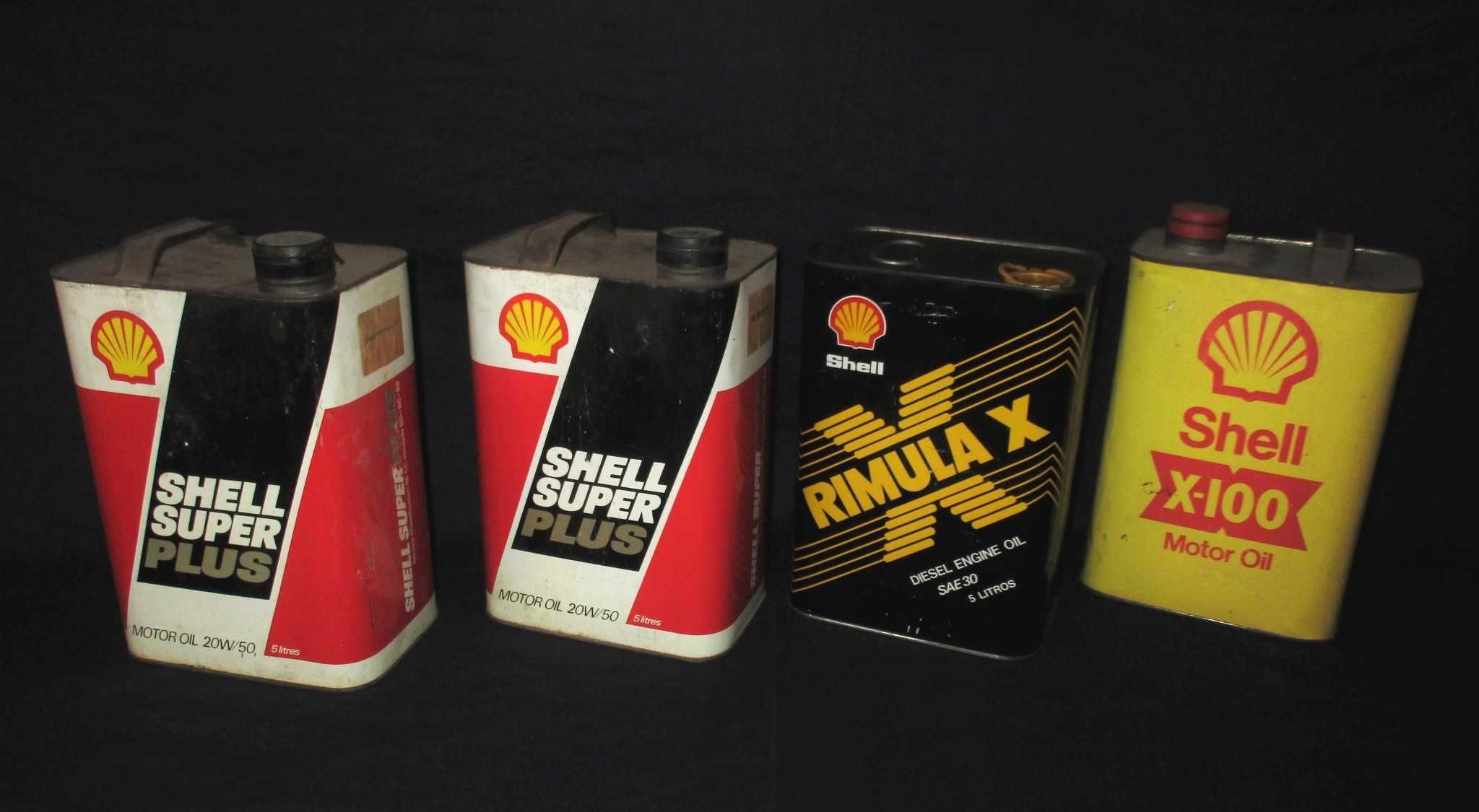 Latas de Óleo Vintage Shell Sacor Mobil