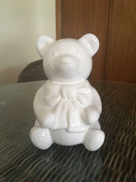 Mealheiro cerâmica - urso branco