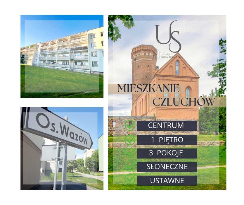 Mieszkanie - Os. Wazów - 1 PIĘTRO - 3 pokoje - CENTRUM
