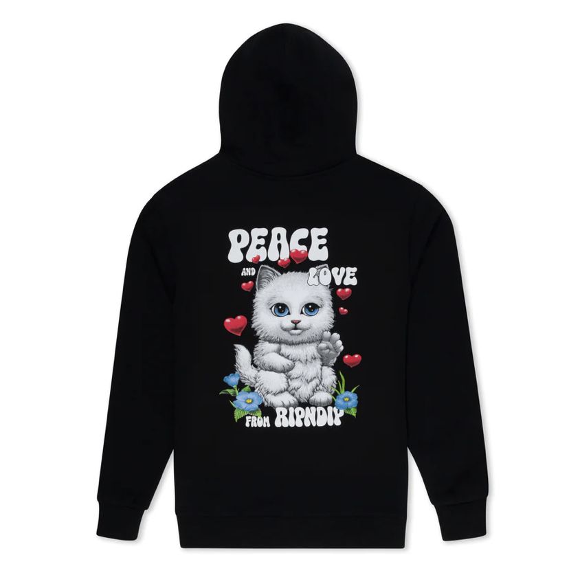 Ripndip PEACE LOVE HOODIE кофта худі лого sb skate чорна polar rap