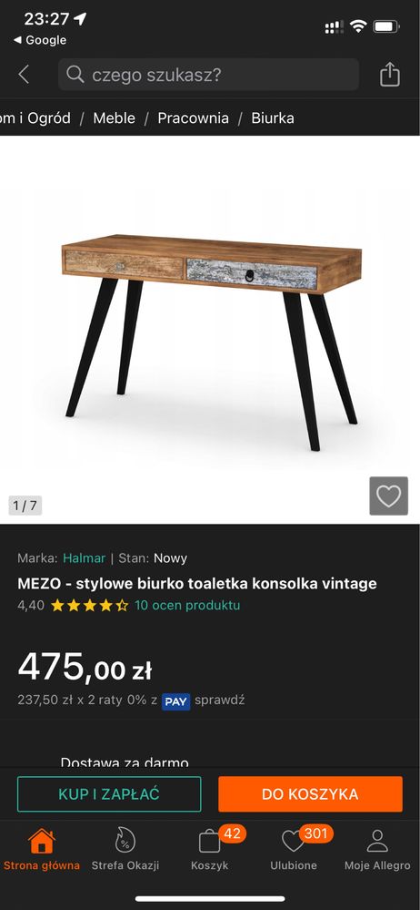 Sprzedam biurko Mezo