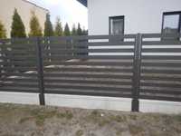 Ogrodzenie nowoczesne frontowe, palisadowe, aluminiowe, stalowe,