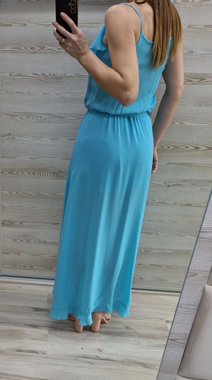 Sukienka maxi - błękitna