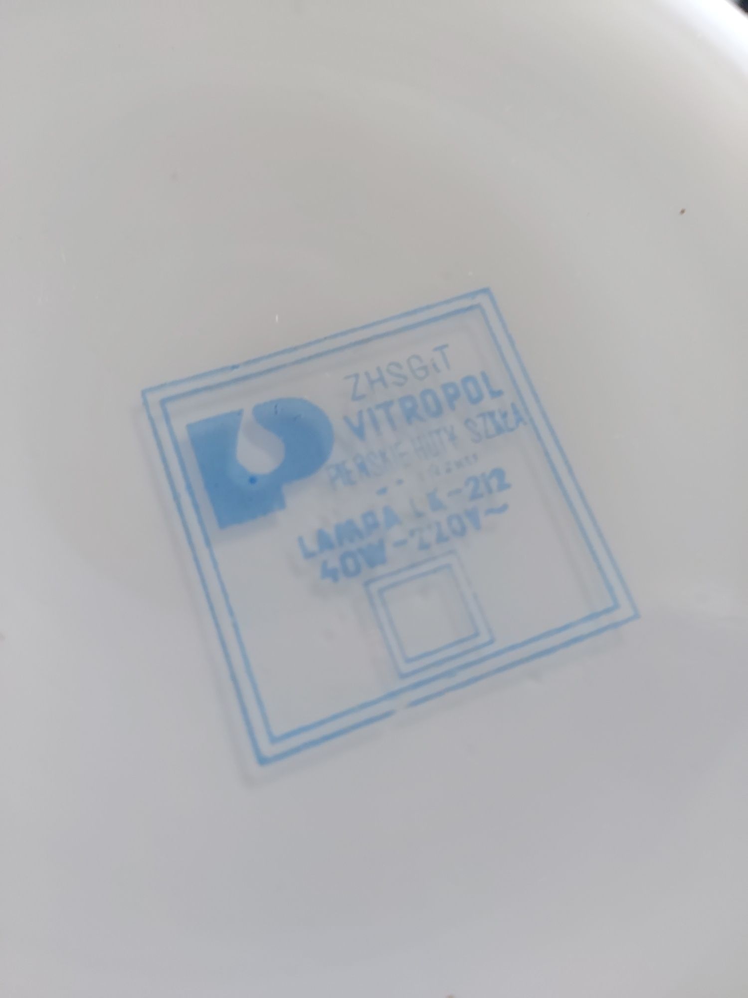 Lampa szklana PRL TAŃCE Stryjeńska vitropol