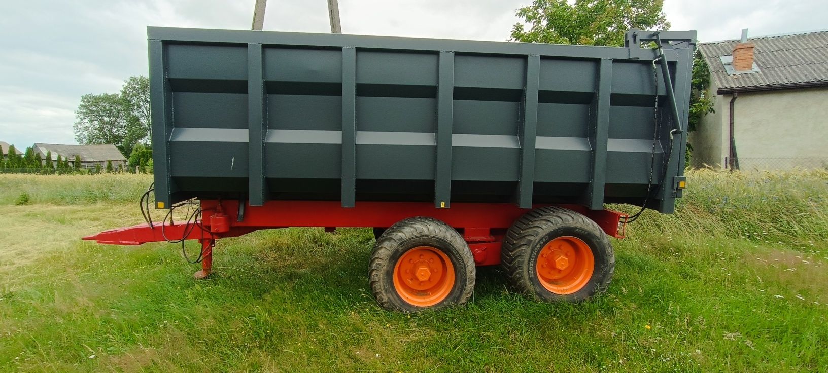 Przyczepa skorupowa  tandem 16t wywrotka klapa hydrauliczna
