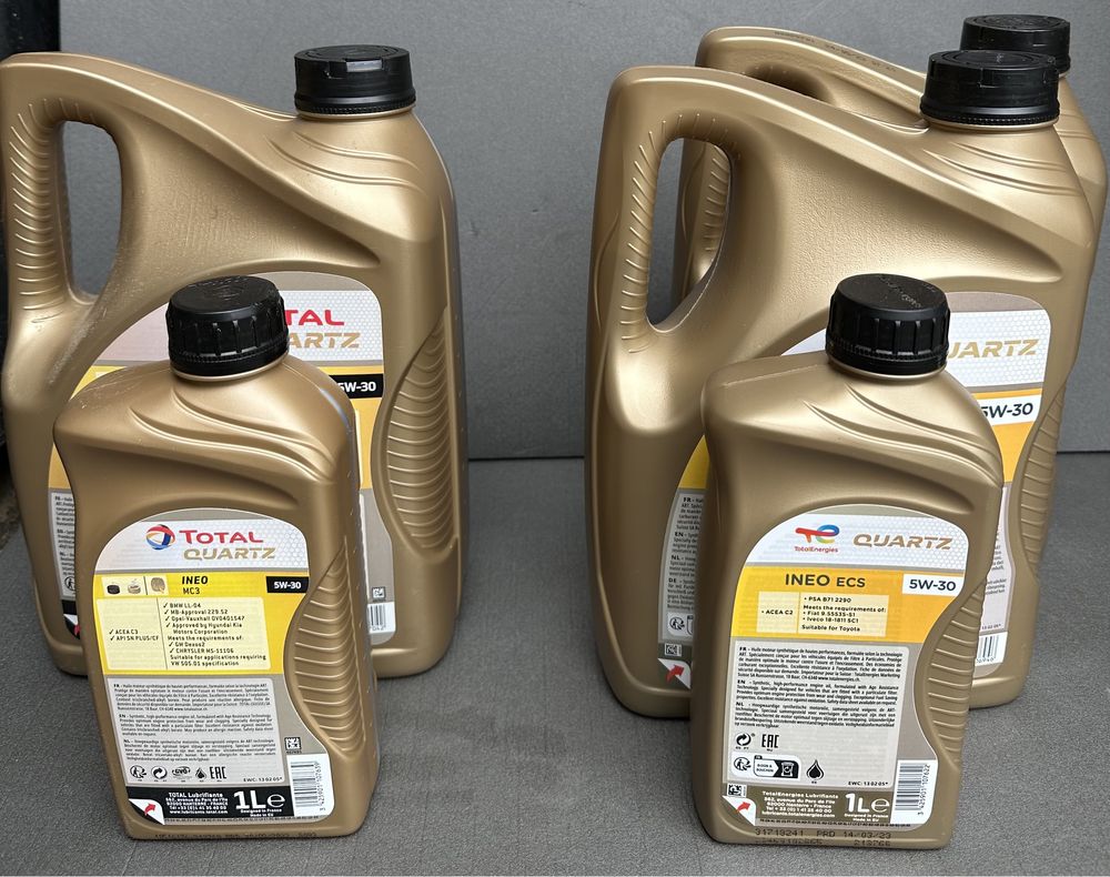 Масло 5w30/Total 5w30 5л ECS- 1425грн/Total 5w30 5л MC3 - 1535грн