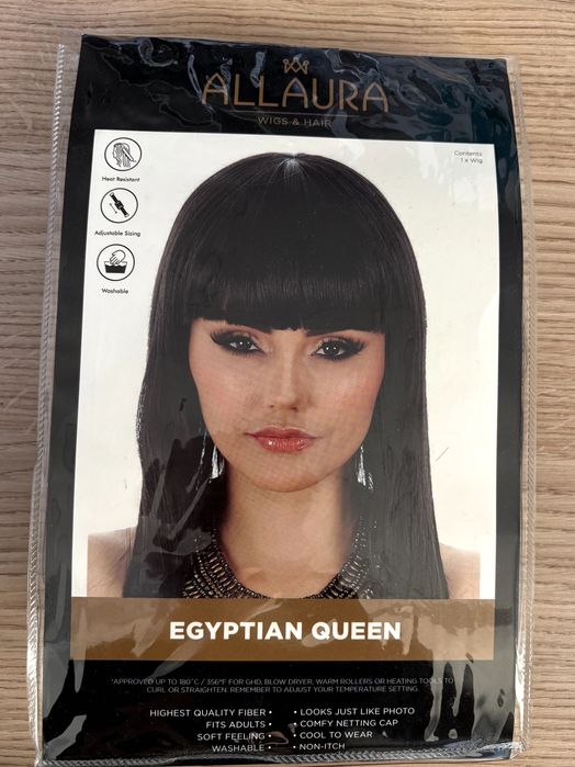 Peruka Allaura Czarna Egipska Królowa Cleopatra