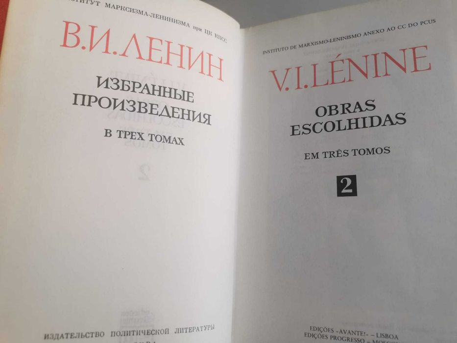 V. I. Lenine Obras Escolhidas - Três Tomos