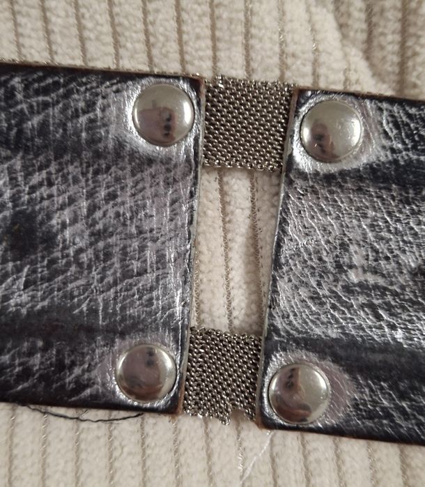 Ремень  метал , натуральная кожа.