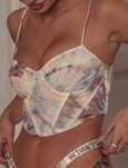 Top gorsetowy pastelowy Stradivarius S