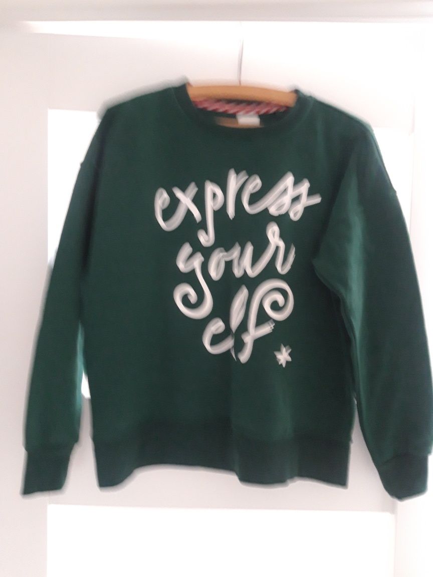 Bluza dresowa w kolorze zielonym.